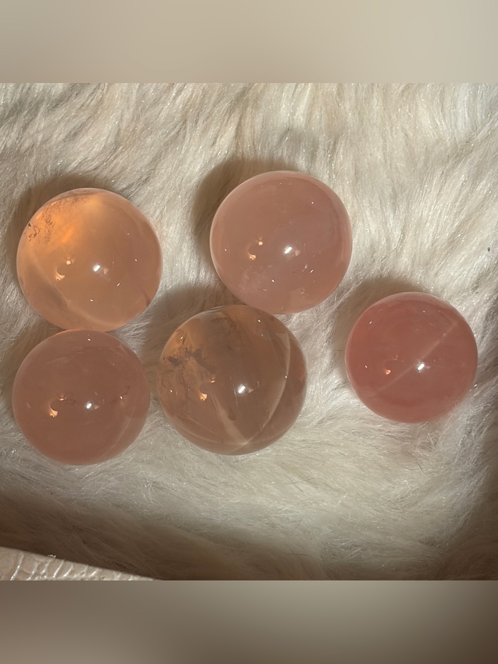 Star rose quartz crystal sphere
